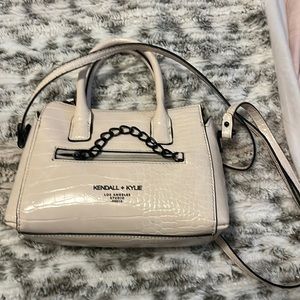 Kendall and Kylie cream purse